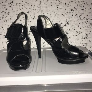 Qupid black platform heels, size 8 1/2